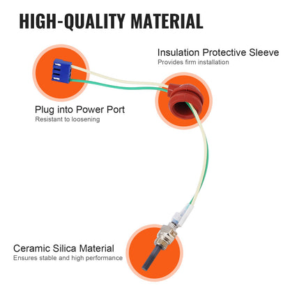 Diesel Heater Glow Plug Kit, Ceramic Glow Plug Repair Kit, Air Diesel Parking Heater Part with Removal Fitting Tool, Diesel Heater Rebuild Kit for 2KW/5KW/8KW Diesel Heater Replacement