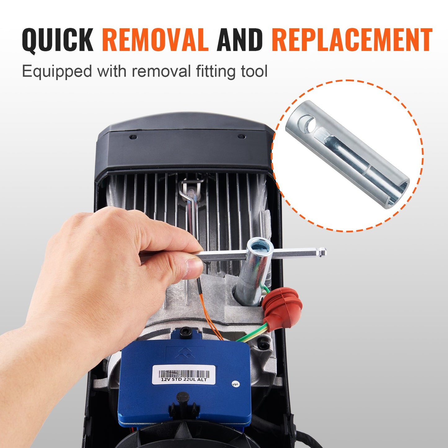 Diesel Heater Glow Plug Kit, Ceramic Glow Plug Repair Kit, Air Diesel Parking Heater Part with Removal Fitting Tool, Diesel Heater Rebuild Kit for 2KW/5KW/8KW Diesel Heater Replacement