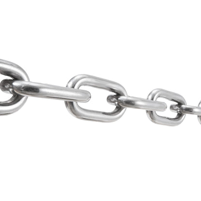 Boat Anchor Chain, 1/4" x 4', 1700 lbs. WLL/4800 lbs. BS, 316 Stainless Steel Marine Grade Anchor Lead Chain with Dual Lock Ring Shackles for Boats, Deck, Fishing, Works with Different Anchors
