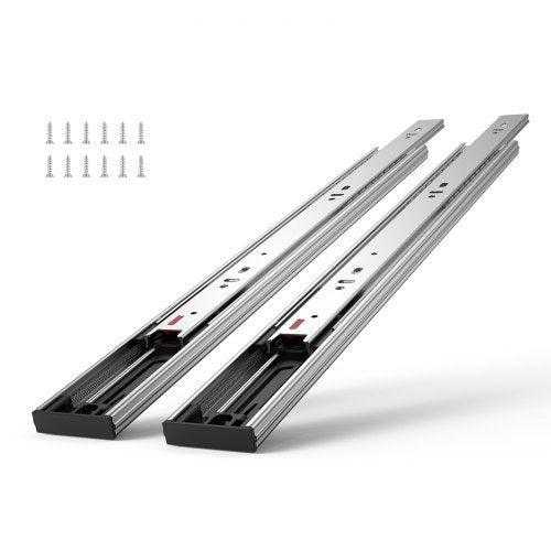 6 Pairs of 558.8mm Drawer Slides Side Mount Rails, Heavy Duty Full Extension Steel Track, Soft-Close Noiseless Guide Glides Cabinet Kitchen Runners with Ball Bearing, 100 Lbs Load Capacity