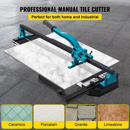 Tile Cutter 1 m Cutting Tool w/ Laser Guide Single Rail Double Brackets
