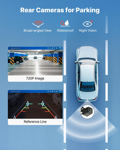 Wireless Car Stereo, 228.6mm HD Portable Radio Touch Screen Compatible with Apple CarPlay & Android Auto, CarPlay Screen with Backup Camera, Voice Control, Mirror Link, Bluetooth, GPS Navigation