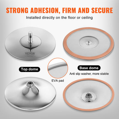 Professional Dancing Pole, Spinning Static Dancing Pole Kit, Portable Removable Pole, 40mm Heavy-Duty Stainless Steel Pole, Height Adjustable Fitness Pole, for Exercise Home Club Gym, Pink