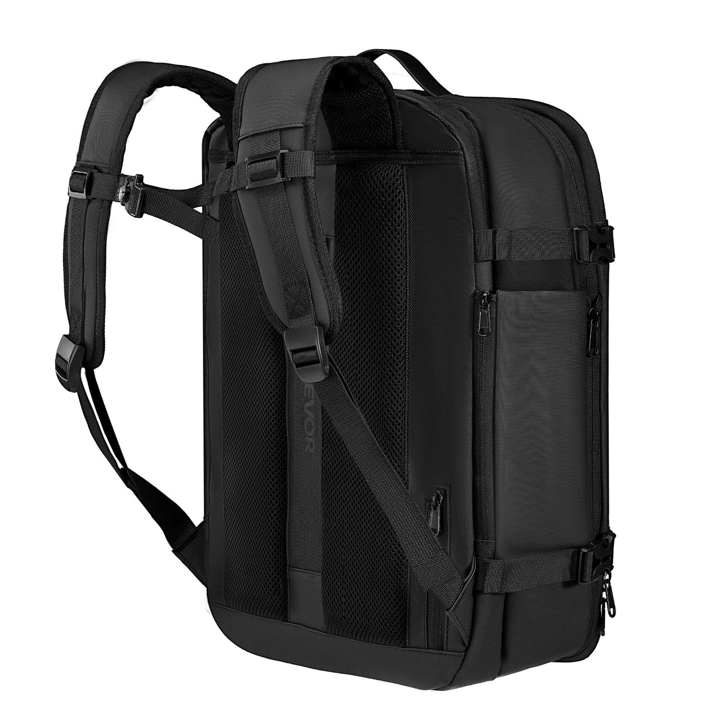 Vacuum Travel Backpack, 65L, Expandable Vacuum Seal Compression Travel Backpack with Pump, with TSA-Approved Lock, Airback Vacpack, Water-Resistant Carry-On Suitcase Luggage, for Business, Gray