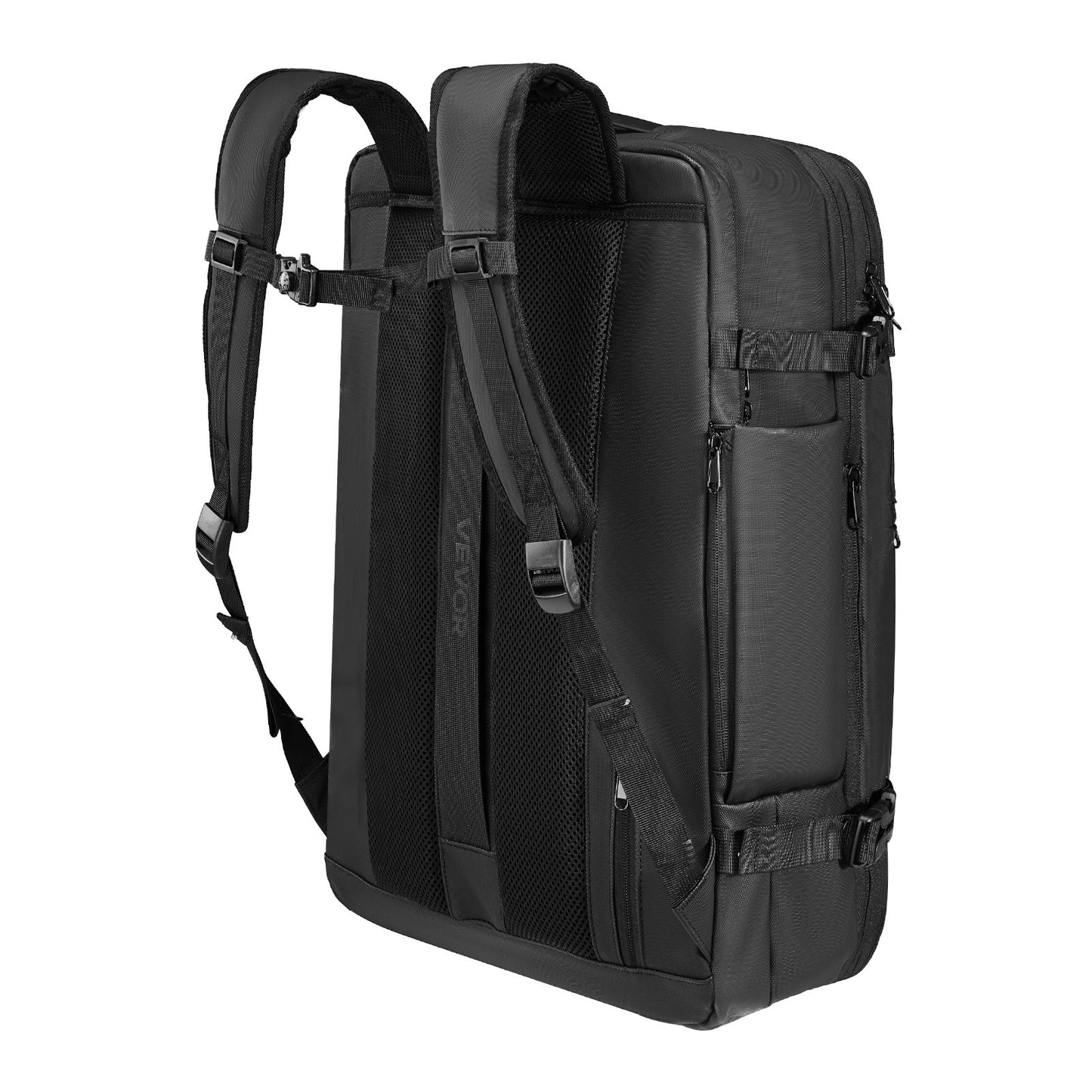 Vacuum Travel Backpack, 80L, Expandable Vacuum Seal Compression Travel Backpack with Pump, with TSA-Approved Lock, Airback Vacpack, Water-Resistant Carry-On Suitcase Luggage, for Business, Black