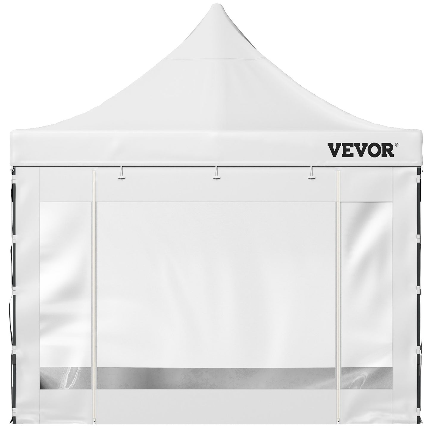 304.8 x 304.8 cm Pop Up Canopy Tent, Outdoor Patio Gazebo Tent with Removable Sidewalls and Wheeled Bag, UV Resistant Waterproof Instant Gazebo Shelter for Party, Garden, Backyard, White