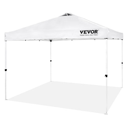Pop Up Canopy Party Tent 304.8 x 304.8 cm with Portable Bag for Camping White