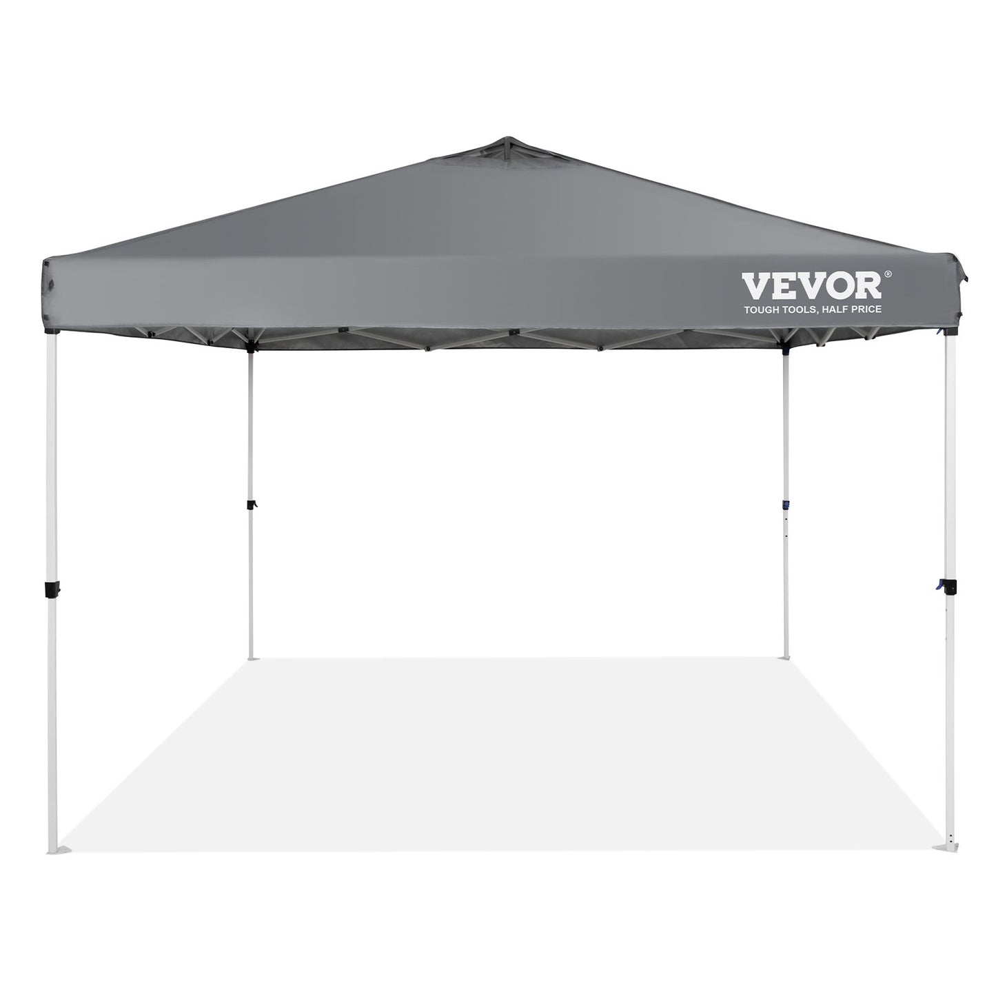 Pop Up Canopy Tent, 10 x 10 ft, 250 D PU Silver Coated Tarp, with Portable Roller Bag and 4 Sandbags, Waterproof and Sun Shelter Gazebo for Outdoor Party, Camping, Commercial Events, Dark Gray