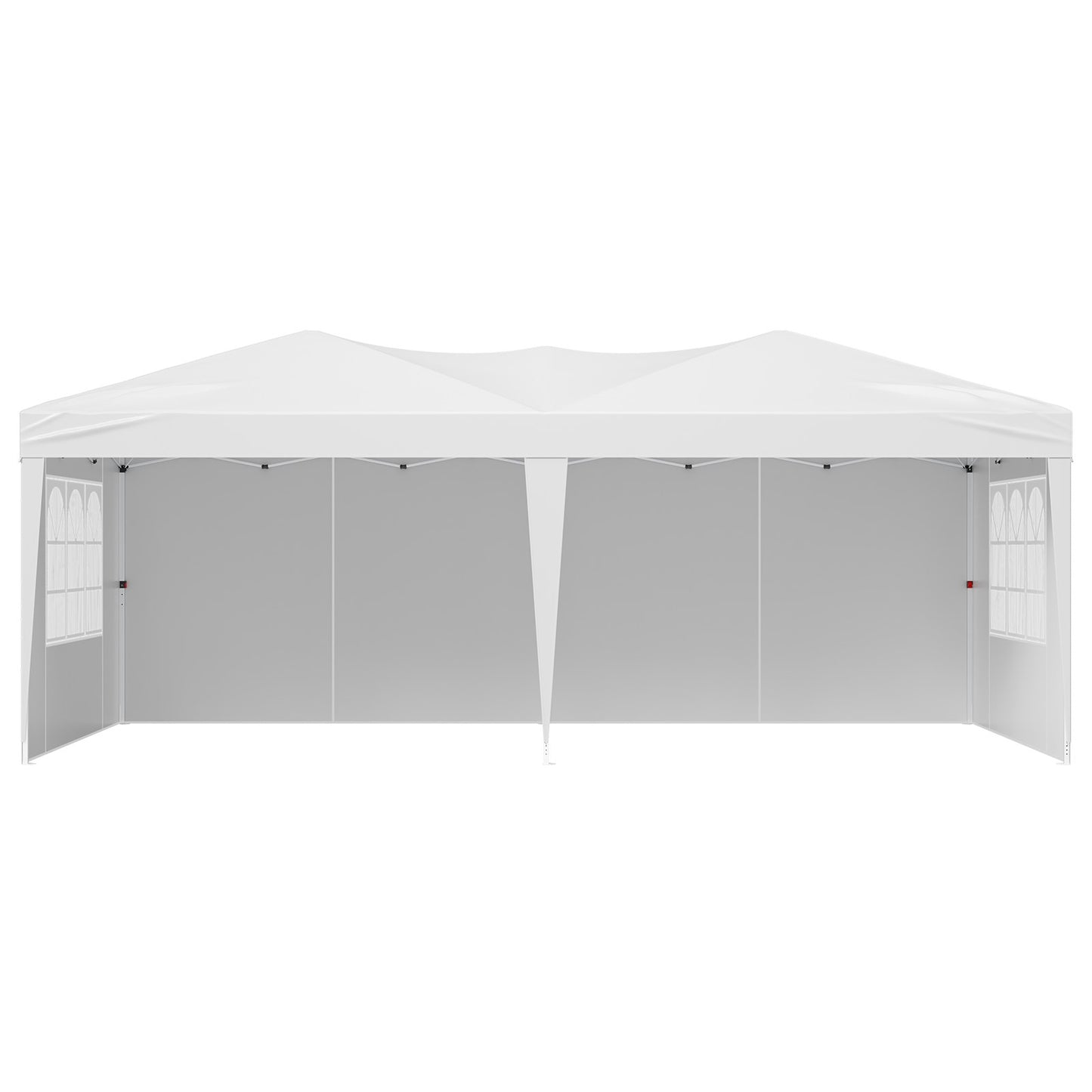 Pop Up Canopy, 5.9 x 2.96 m Instant Canopy Portable Gazebo with 3 Sidewalls & 2 Ventilated Windows, Height Adjustable Pop-Up Outdoor Shelter Tent for Events, Patio, Backyard, Party, Parking