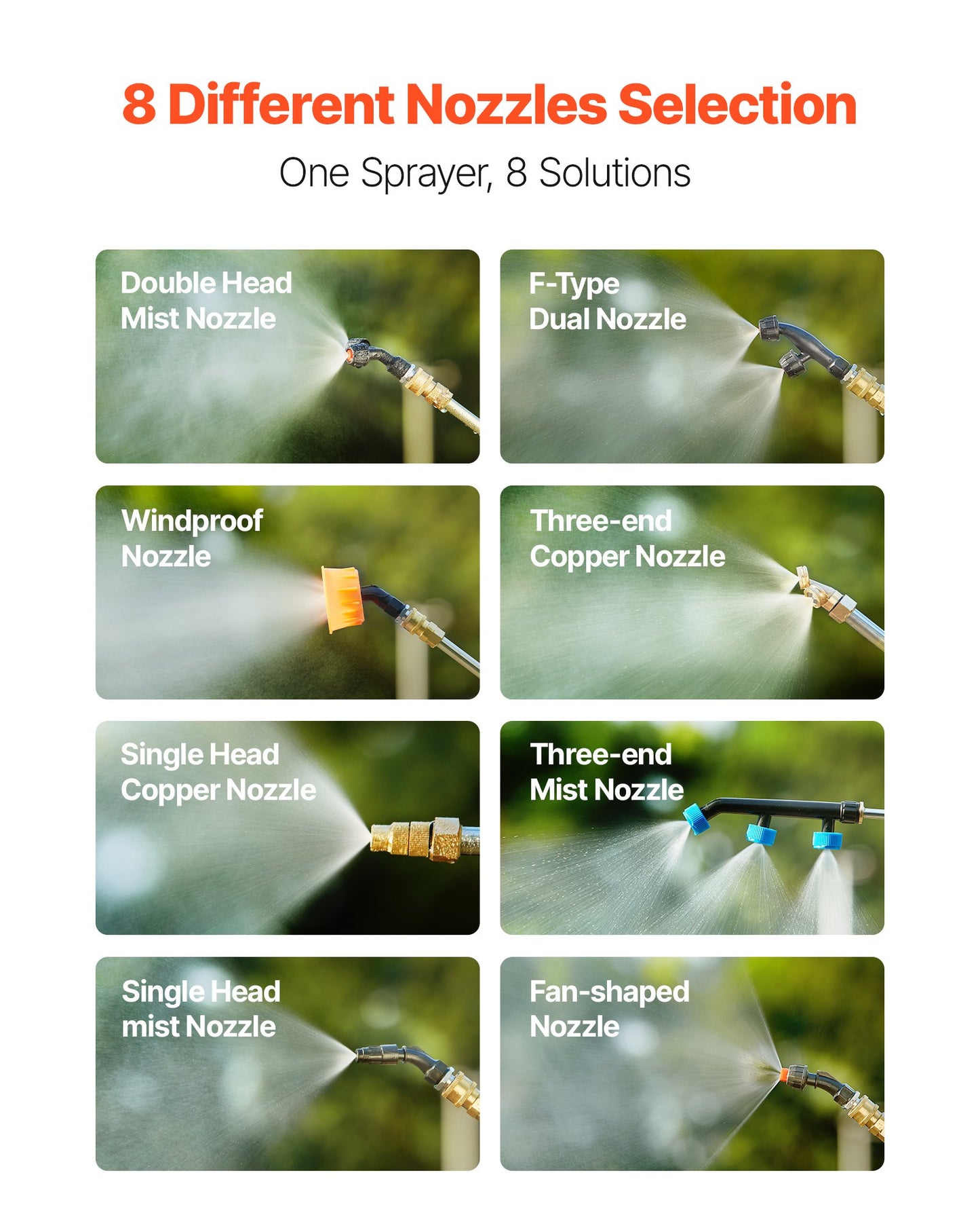 Battery Powered Backpack Sprayer, 16L Electric Backpack Sprayer, 2 Wands & 8 Nozzles, Adjustable 0-90 PSI, 4H Runtime, Portable Yard Garden Lawn Sprayers for Weeding Spraying Cleaning