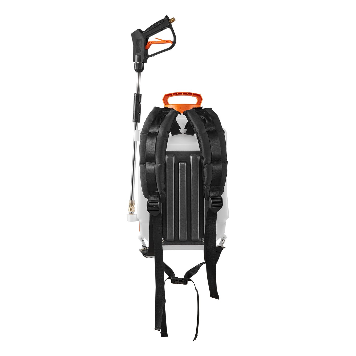 Battery Powered Backpack Sprayer, 16L Electric Backpack Sprayer, 2 Wands & 8 Nozzles, Adjustable 0-90 PSI, 4H Runtime, Portable Yard Garden Lawn Sprayers for Weeding Spraying Cleaning
