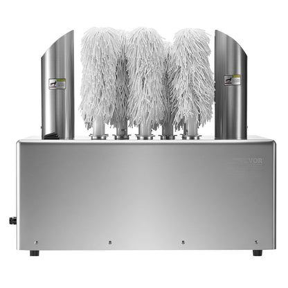 Wine Glass Polisher Machine, 8-Brush Glass Polishing Machine, 660 Cups/Hour Electric Commercial Glass Polisher for Champagne Glasses, Beer Cups, Mugs, Perfect for Bar Restaurant Kitchen