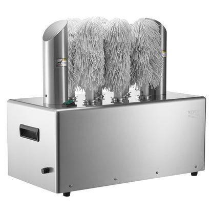 Wine Glass Polisher Machine, 8-Brush Glass Polishing Machine, 660 Cups/Hour Electric Commercial Glass Polisher for Champagne Glasses, Beer Cups, Mugs, Perfect for Bar Restaurant Kitchen