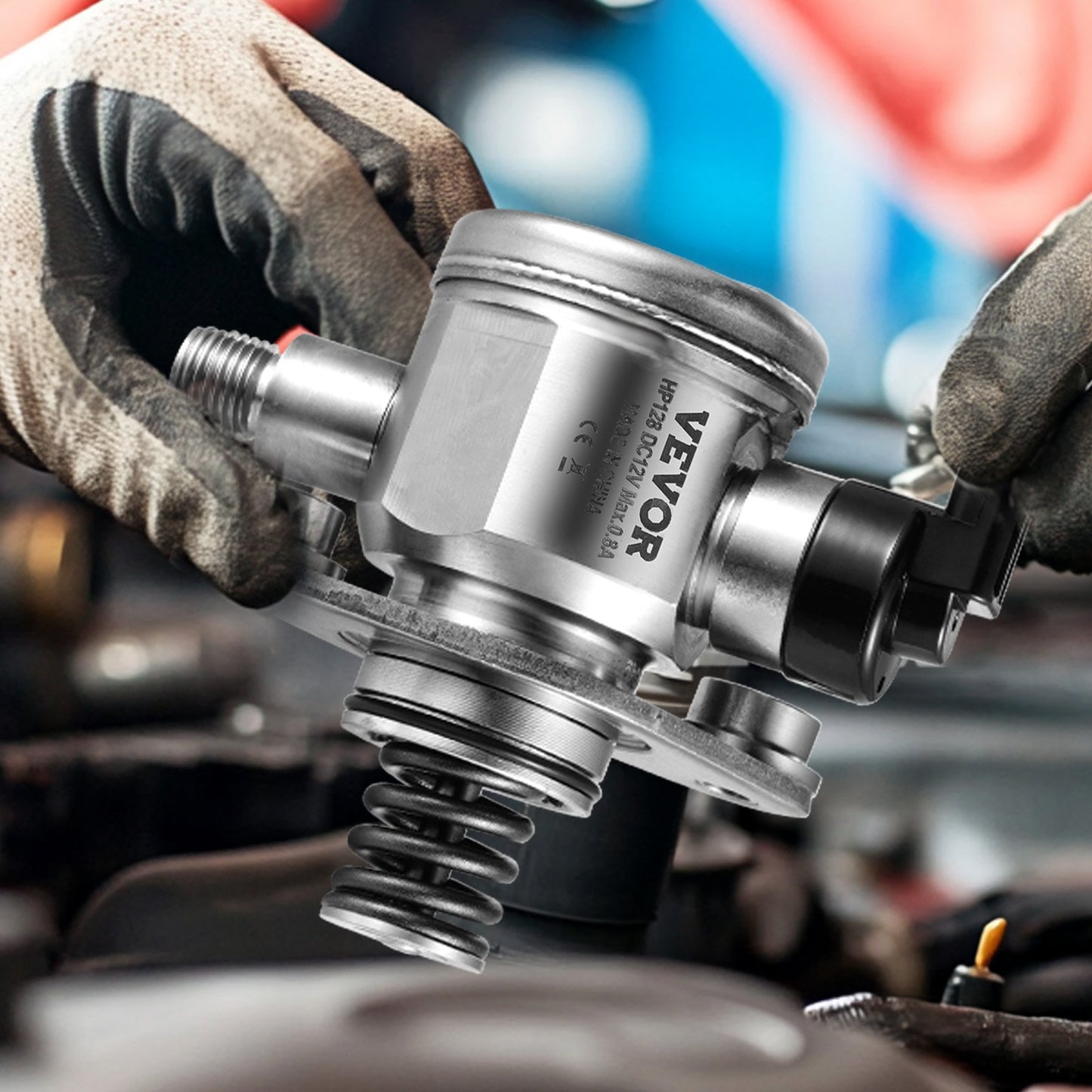 High Pressure Fuel Pump with Gasket and Bolts, Compatible with Buick LaCrosse, Regal, Verano, Chevrolet Captiva Sport, Equinox, Impala, Malibu, GMC Terrain 2010-2017 L4 2.4L, Stainless Steel