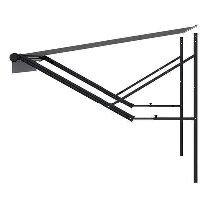 Motorized RV Awning Complete Kit, 14' Retractable Awning with Aluminum Alloy Frame, Outdoor Trailer Awning, Fit for Most RVs(Black Fade)