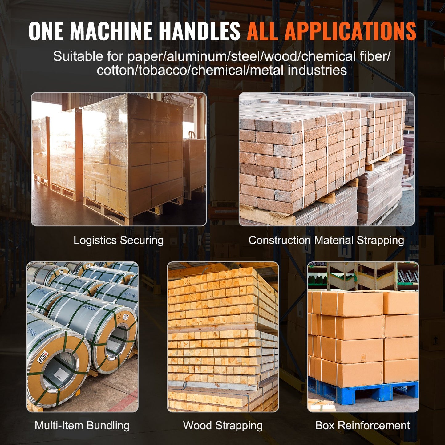 Automatic Electric Strapping Machine Tool for PP/PET 1-1.9 cm Straps