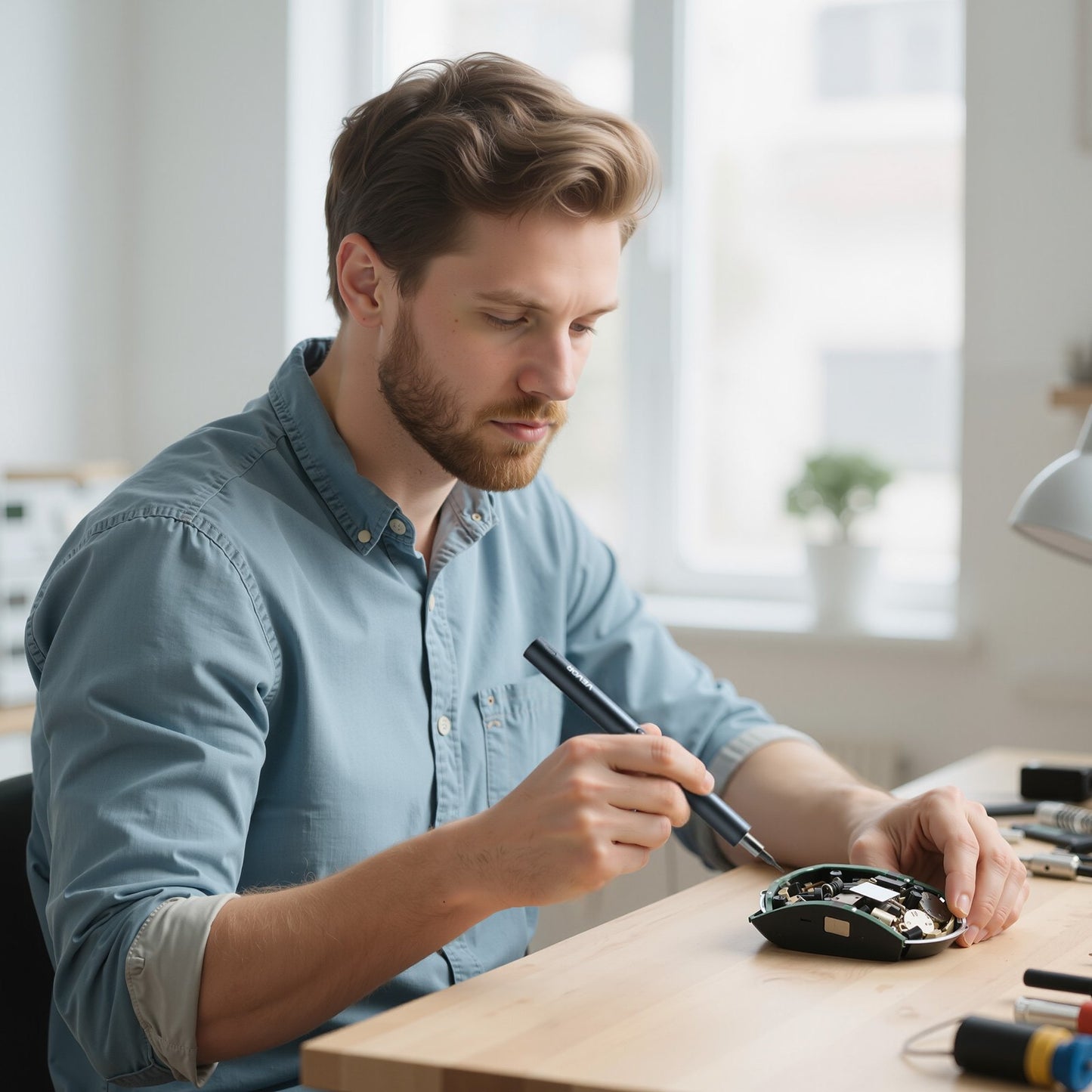 Electric Precision Screwdriver Set, 48 Magnetic Bits, Mini Electric Screwdriver with Magnetic Storage Box, S2 Steel Bits, LED Light, Type-C Charging, for Phone, Laptop, and Electronics Repair