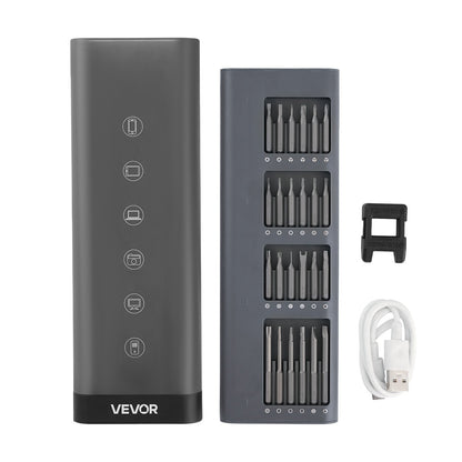 Electric Precision Screwdriver Set, 48 Magnetic Bits, Mini Electric Screwdriver with Magnetic Storage Box, S2 Steel Bits, LED Light, Type-C Charging, for Phone, Laptop, and Electronics Repair