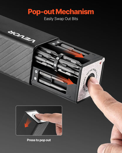 Electric Precision Screwdriver Set, 52 Magnetic Bits, Mini Electric Screwdriver with Magnetic Storage Box, S2 Steel Bits, LED Light, Type-C Charging, for Phone, Laptop, and Electronics Repair