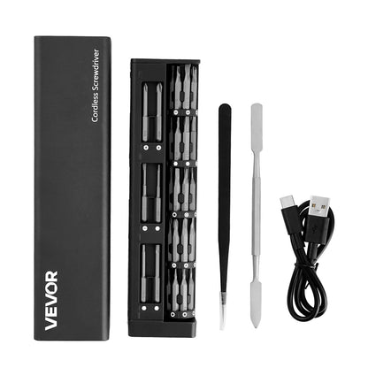 Electric Precision Screwdriver Set, 52 Magnetic Bits, Mini Electric Screwdriver with Magnetic Storage Box, S2 Steel Bits, LED Light, Type-C Charging, for Phone, Laptop, and Electronics Repair