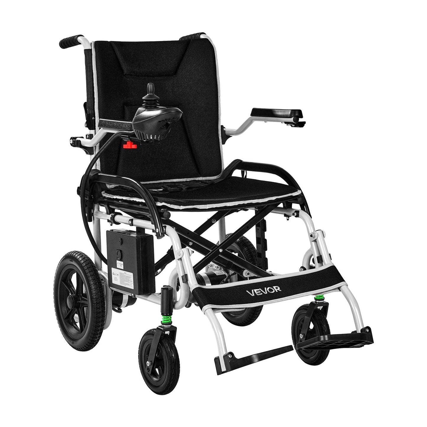 Electric Wheelchair for Adults, 100kg Capacity, Foldable & Lightweight Motorized Wheelchair, 19.3km Long Travel Range, All-Terrain Powered Chair, Portable for Seniors & Disabled