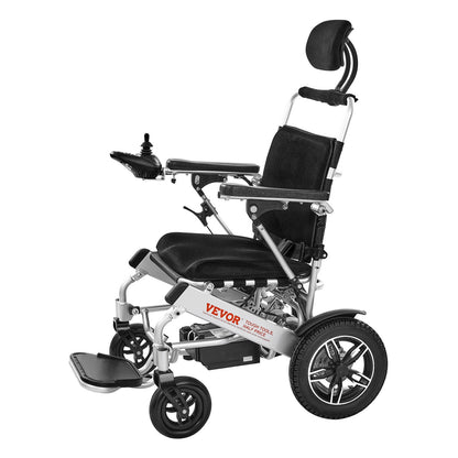 Electric Wheelchair for Adults, 136kg Capacity with Adjustable Backrest, Foldable Lightweight Motorized Wheelchair, 21km Range, All-Terrain Powered, Portable 53cm Seat for Seniors & Disabled