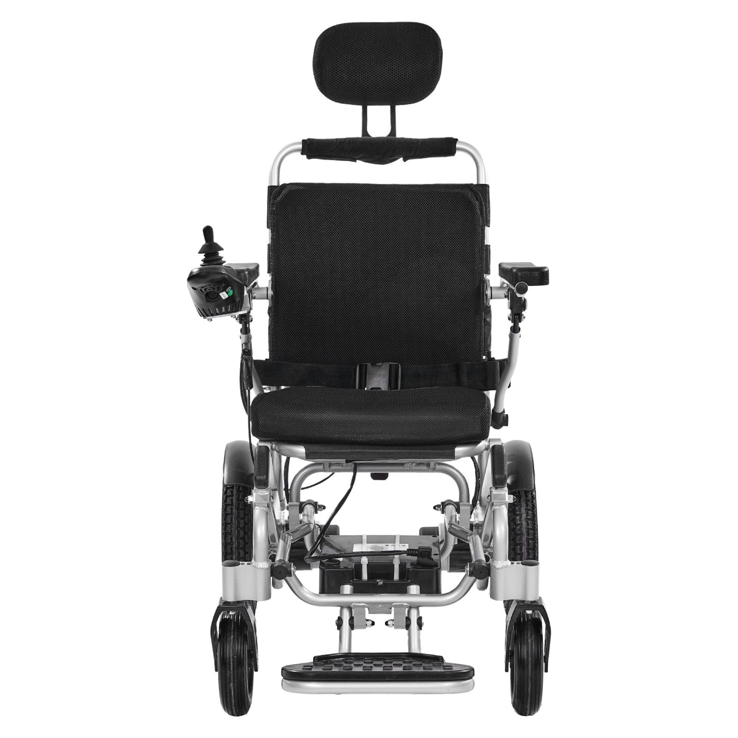 Electric Wheelchair for Adults, 136kg Capacity with Adjustable Backrest, Foldable & Lightweight Motorized Wheelchair, 21km Range, All-Terrain Powered Chair, Portable for Seniors & Disabled