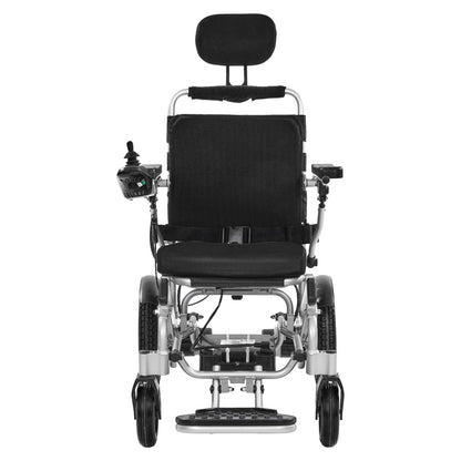 Electric Wheelchair for Adults, 136kg Capacity with Adjustable Backrest, Foldable & Lightweight Motorized Wheelchair, 21km Range, All-Terrain Powered Chair, Portable for Seniors & Disabled