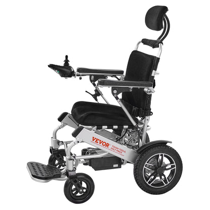 Electric Wheelchair for Adults, 136kg Capacity with Adjustable Backrest, Foldable & Lightweight Motorized Wheelchair, 21km Range, All-Terrain Powered Chair, Portable for Seniors & Disabled