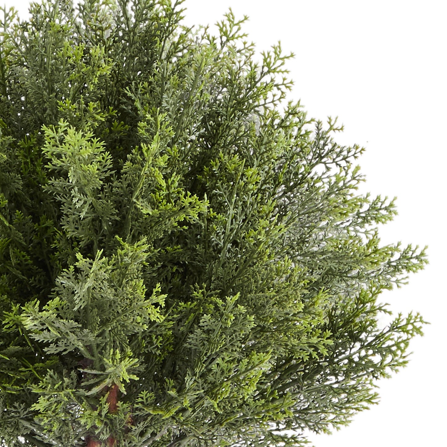 Artificial Topiary Cypress Trees with Ground Spike, 2 Set 406mm Faux Shrubs & Bushes Potted Plants, Fake Silk Tree Look Real for Decor Front Porch Outdoor Indoor Patio Garden Balcony Backyard