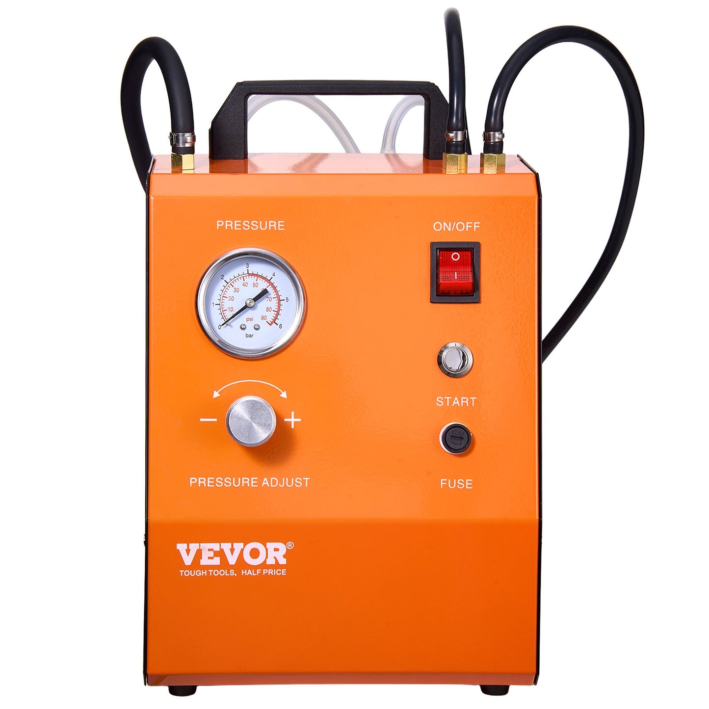 Electric Brake Bleeder Kit, Professional 220V Brake Master Cylinder Bleeder Kit with Pressure Gauge & Built-In Air Pump, Versatile Brake Bleeder Adapter Set for Both DC & AC Power