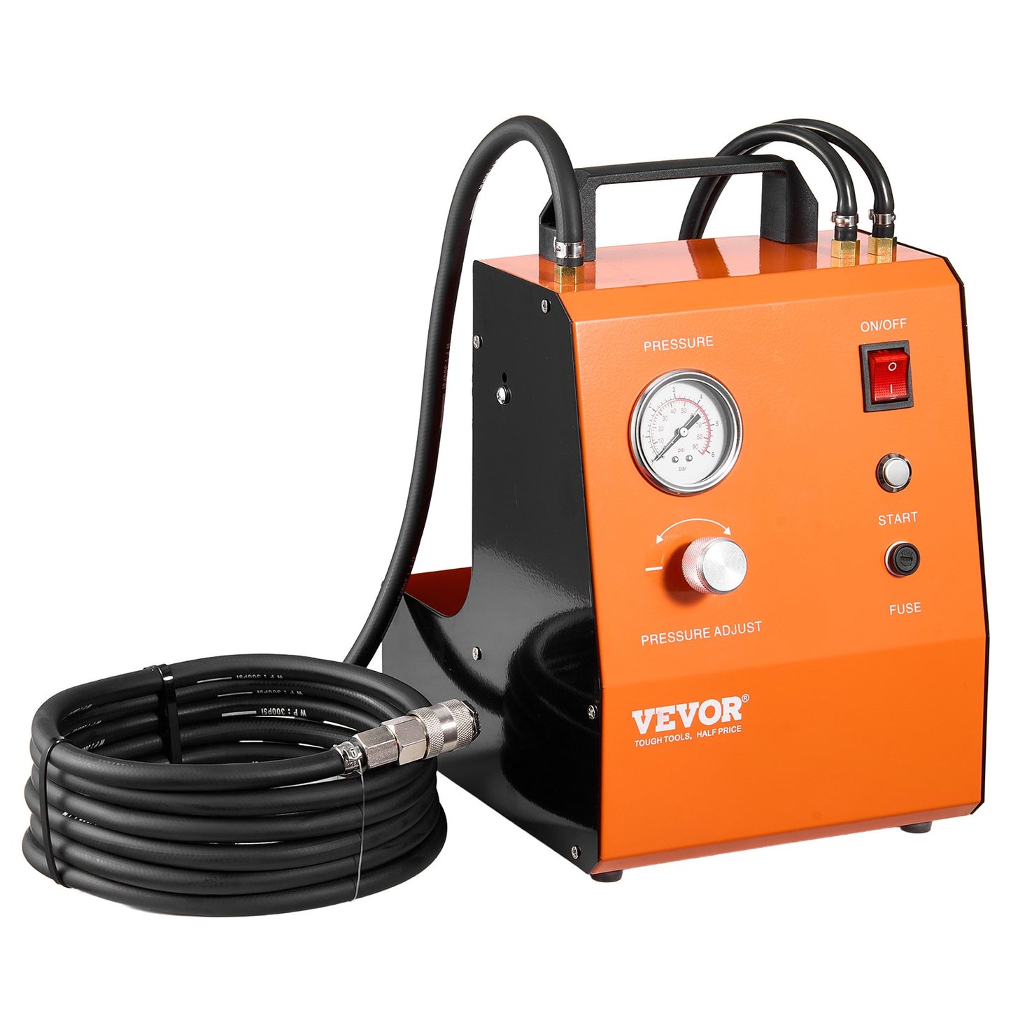 Electric Brake Bleeder Kit, Professional 220V Brake Master Cylinder Bleeder Kit with Pressure Gauge & Built-In Air Pump, Versatile Brake Bleeder Adapter Set for Both DC & AC Power