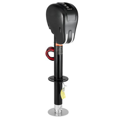 Electric Trailer Jack, 3500 lbs, Heavy Duty RV Electric Power Tongue Jack with 2 Way Connector, Memory Function, Crank Handle & Weatherproof Jack Cover, 9.5"-26.3" Lift, for Trailers & Campers