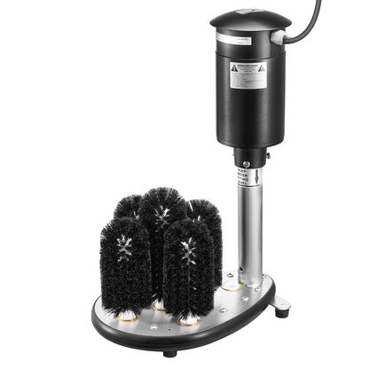 Electric Commercial Glass Washer, 5-Brush Bar Glass Cleaner, 1200 Cups/Hour Wine Glass Cleaning Machine, Bar Glass Washer for Champagne Glasses, Beer Cups, Mugs, Perfect for Bars and Cafes