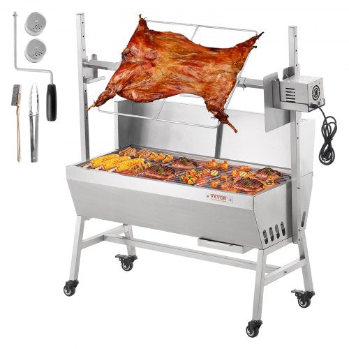 Roaster Spit Rotisserie BBQ Grill Pig Lamb Chicken Roaster 42W 61.2 kg