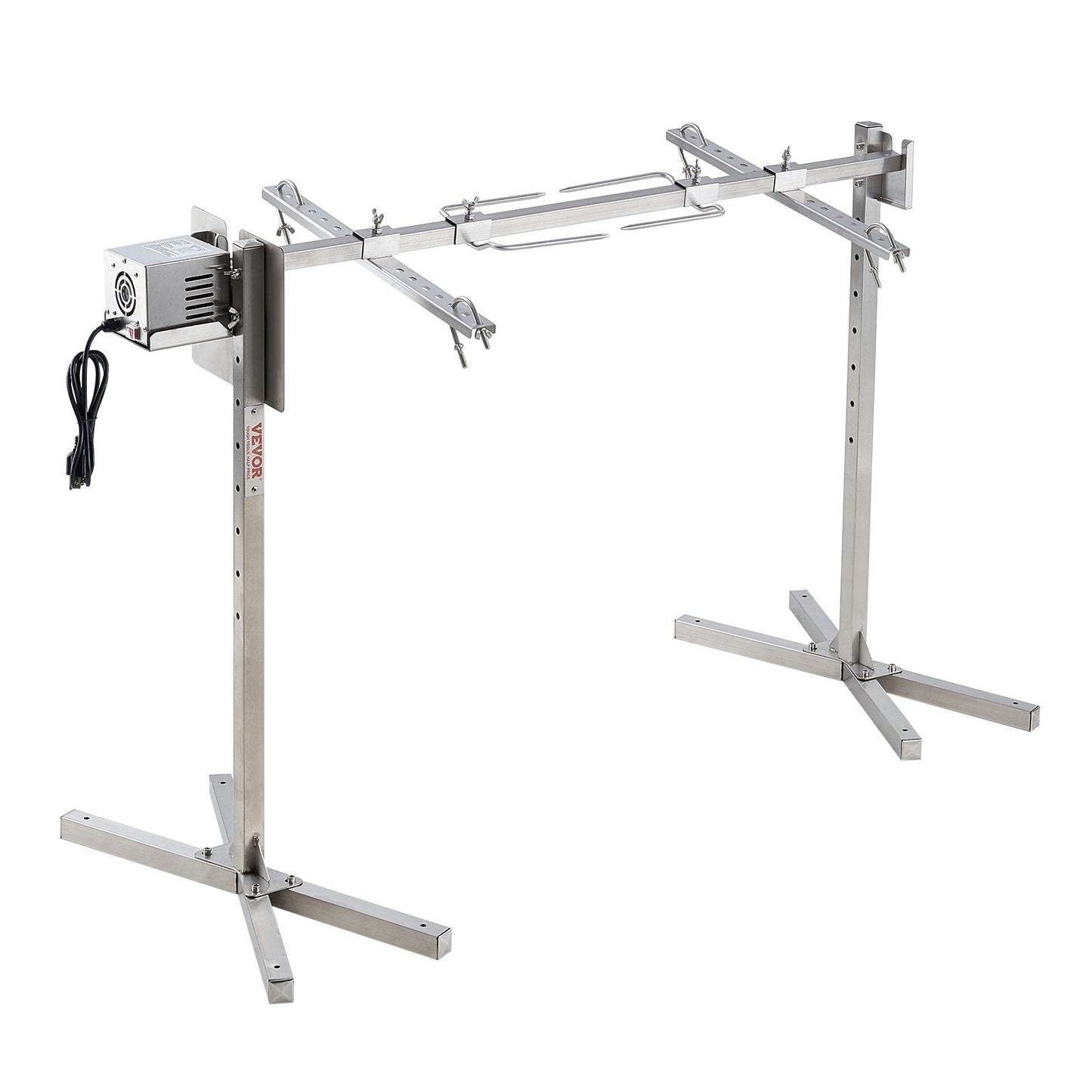 116.8 cm Electric BBQ Rotisserie Grill Kit Stainless Steel Grill 40.8 kg Pig Lamb