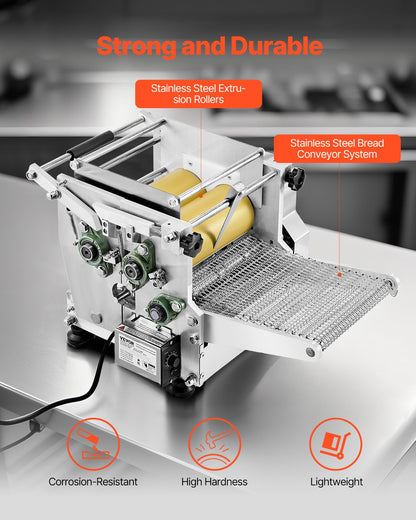 Electric Tortilla Maker, 5.5 Inch Diameter Automatic Corn Tortilla Making Machine with Non-Stick Coating, Electric Chapatti Machine Suitable for Produce Sopes Gorditas Roti Pita Tortilla Pizza
