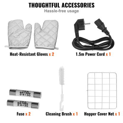 Electric Oil Press Machine, 850W Stainless Steel Oil Extractor Machine, 0-300℃ / 32 - 572 ℉ Adjustable Temperature, Hot Press Oil Expeller for Pressing Peanuts, Sesame Seeds, Rapeseed, Tea Seeds