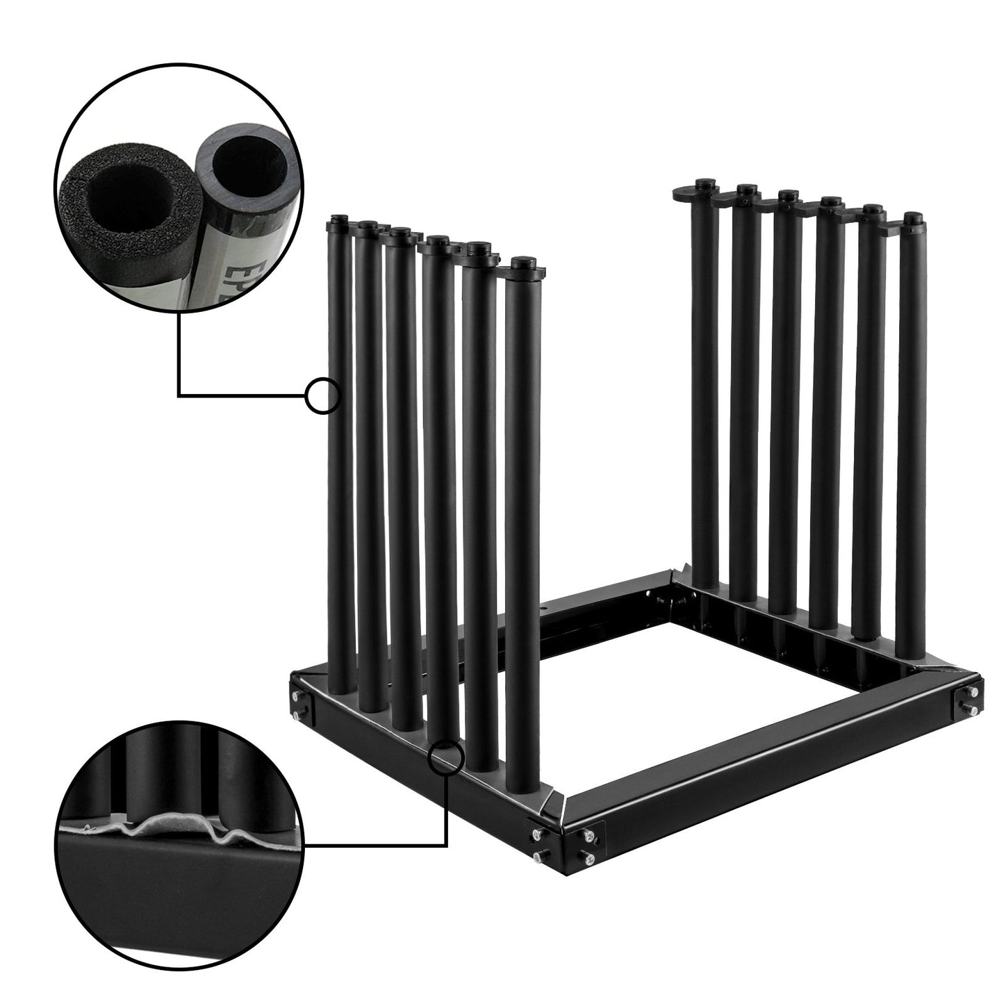 Windschutzscheibenhalterung 5-teilig, LKW-Windschutzscheibenhalterung aus Stahl, Windschutzscheiben-Glashalterung 61 cm hoch, Windschutzscheibenhalterung für LKW mit PVC- und Schaumstoffpolsterung, Glashalterung für LKW, für den Glastransport