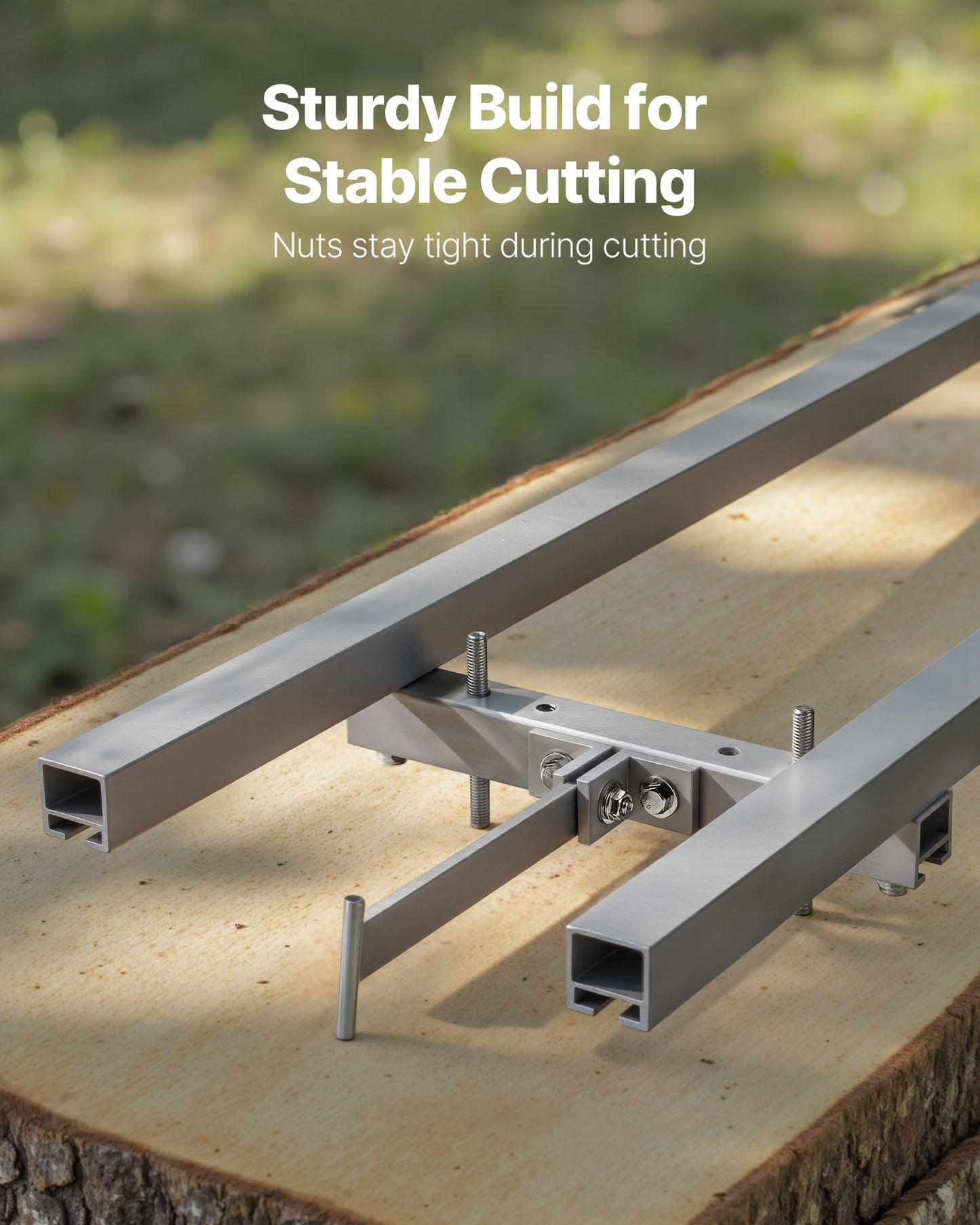 Rail Mill Guide System, 4.57 m 6 Crossbar Chainsaw Mill Kits, Aluminum Saw Milling Rails System Works with Chainsaw, 4 Wedges, Adjustable Rail Milling Guide Kit for Builders Woodworkers