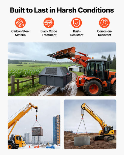 Chain Sling, 8mm x 3 m Lifting Chains with 2 Leg Grab Hooks, Heavy Duty G80 Alloy Steel Lifting Sling, 3.17 Ton Capacity, Adjustable Engine Chain Hoist Lifts for Cargo Security Towing