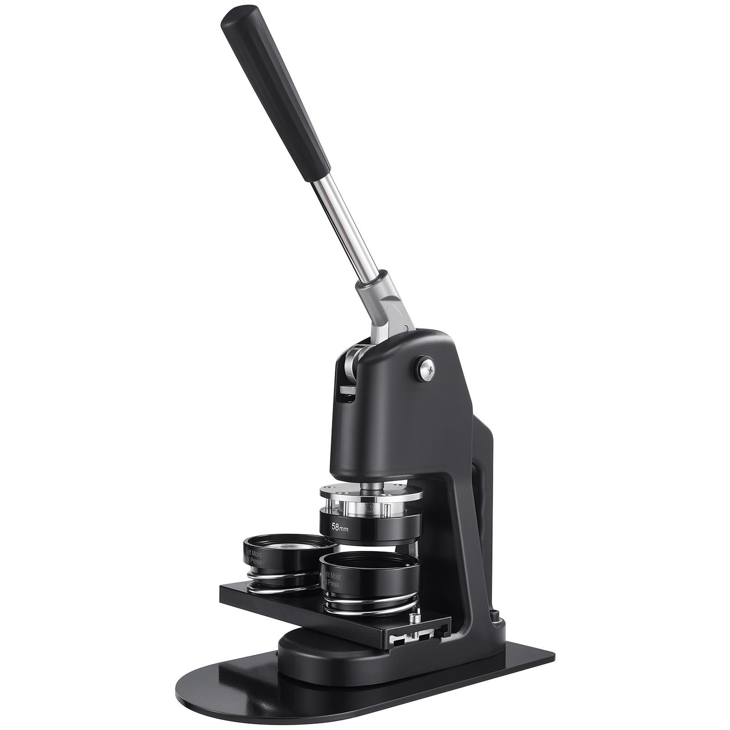 Buttonmaschine, 32/58/75 mm, 3-in-1, Anstecknadelmaschine mit 300 Buttonrohlingen, Kreisschneider und Zauberbuch, verstärkter ergonomischer Griff, für selbstgemachte Anstecknadeln und personalisierte Pins, Schwarz