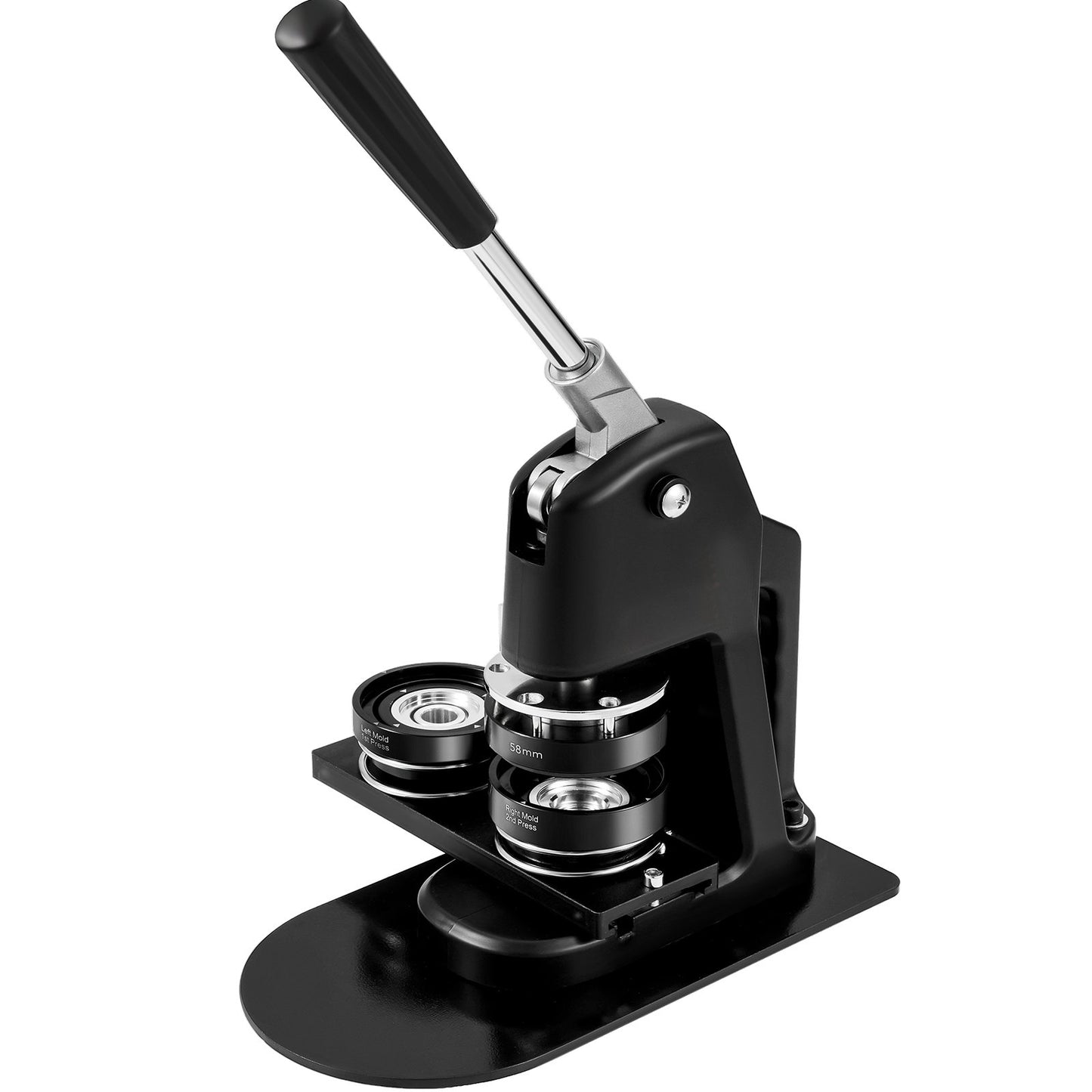 Buttonmaschine, Stanzpresse für verschiedene Größen (1+2,25 Zoll), Anstecknadel-Set, Bastelset für Kinder, Zubehör für die Buttonherstellung mit 500 Buttonteilen, Kreisschneider und Zauberbuch