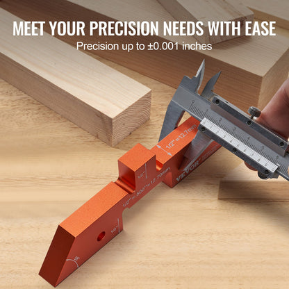 Router Table Setup Bars, 14 pcs, Precision Aluminum Setup Blocks Height Gauge Set, with Laser Engraved Size Markings Storage Case, Measuring Depth Height Angle, for Router Table Saw Accessories