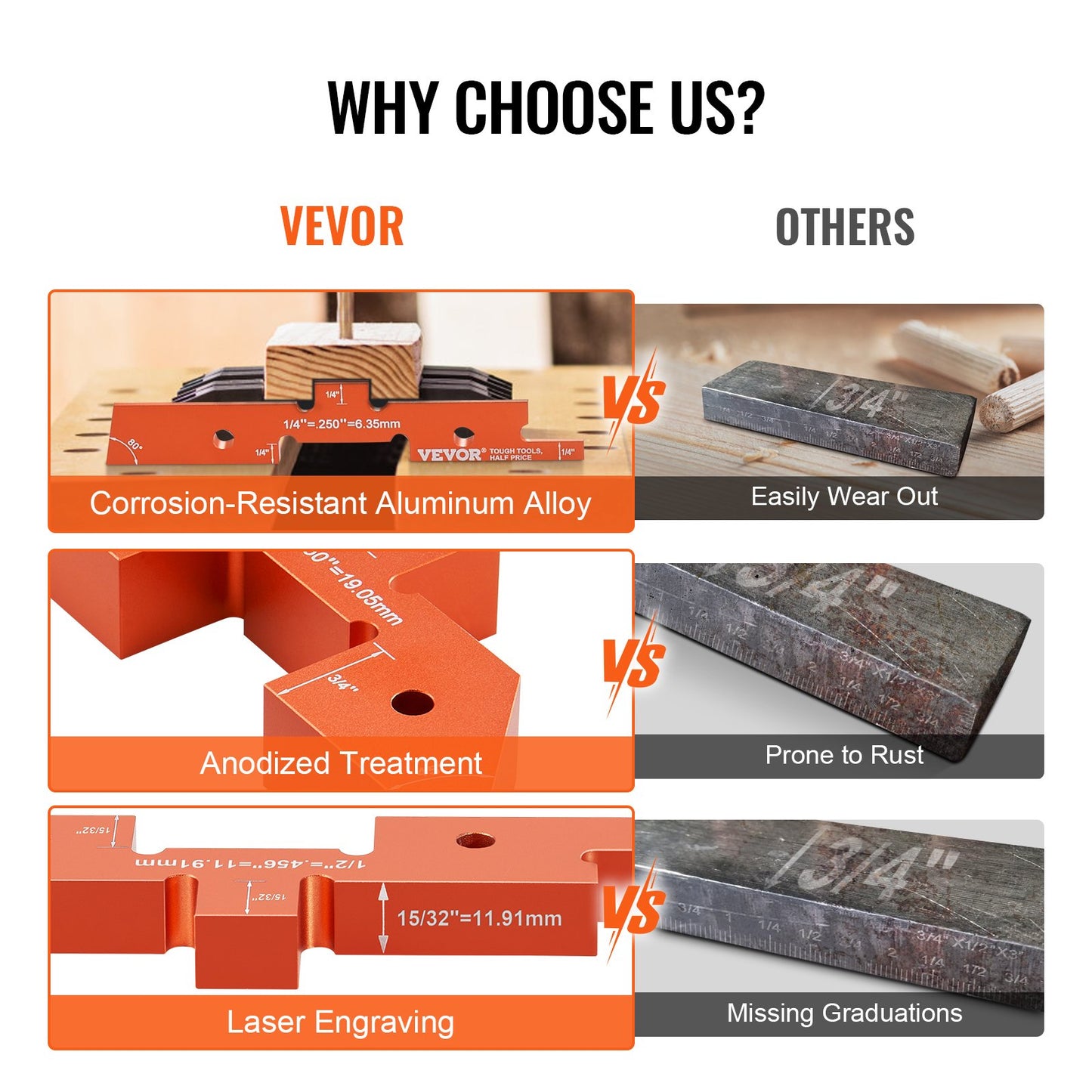 Router Table Setup Bars, 14 pcs, Precision Aluminum Setup Blocks Height Gauge Set, with Laser Engraved Size Markings Storage Case, Measuring Depth Height Angle, for Router Table Saw Accessories