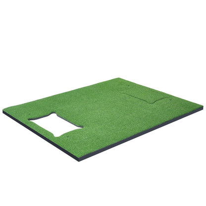 4 IN 1 Golf Hitting Mat, 5x4ft Artificial Turf Golf Hitting Mat, Thickened Golf Aids Includes 4 Interchangeable Inserts, Golf Practice Mat for Backyard Driving Chipping Indoor Outdoor Training