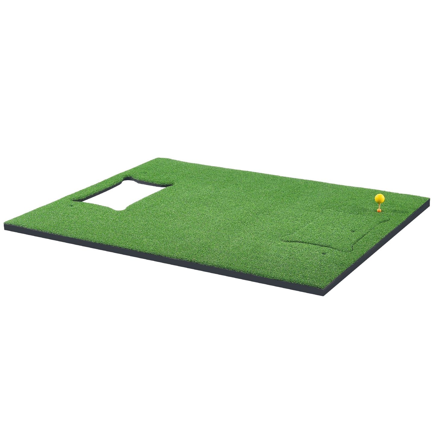 4 IN 1 Golf Hitting Mat, 5x4ft Artificial Turf Golf Hitting Mat, Thickened Golf Aids Includes 4 Interchangeable Inserts, Golf Practice Mat for Backyard Driving Chipping Indoor Outdoor Training