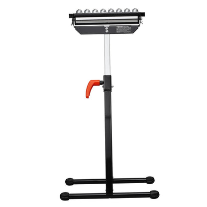 Roller Stand, 136 kg(300 lb) Load Capacity, 68-108 cm(26.8-42.5 in) Adjustable Height, Folding Heavy Duty with 29.2 cm(11.5 inch) Polished Multi-directional Roller Head, for Table Saw Outfeed Woodworking Extension Support