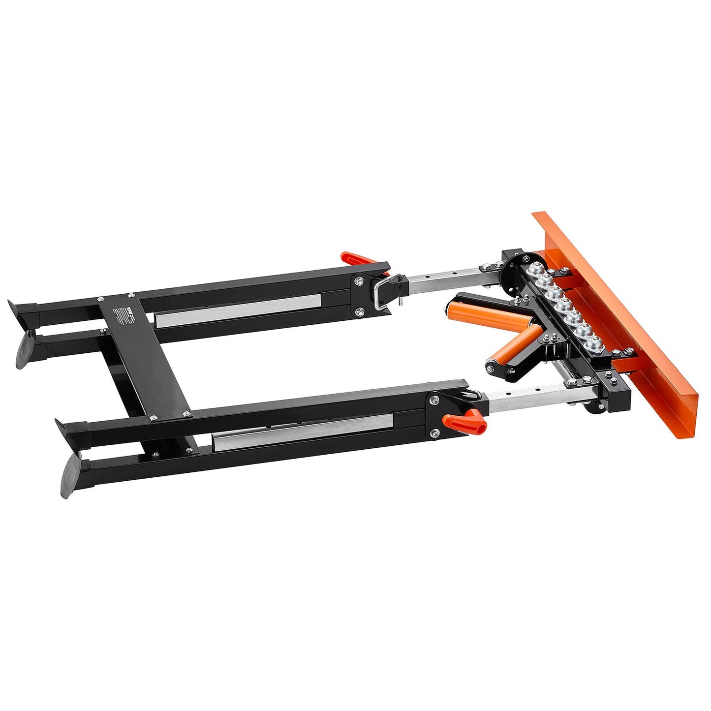 4-in-1 Roller Stand, 200 kg(440 lb) Load Capacity, 84-127 cm(33-50 in) Adjustable Height, Folding Heavy Duty with Rack & Polished Multi-directional Roller Head, for Table Saw Outfeed Woodworking Extension Support