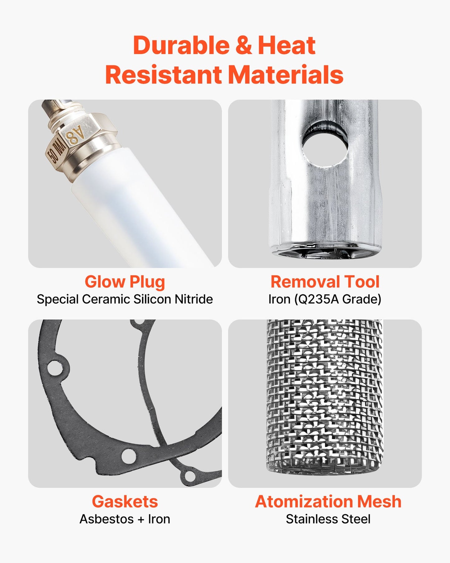 8V Glow Plug Repair Kit, Parking Diesel Heater Glow Ignition Plug Kit with Atomization Mesh, Compatible with 2KW 5KW 8KW Diesel Air Heater Models, Diesels Heaters Accessories for Car Truck Boat